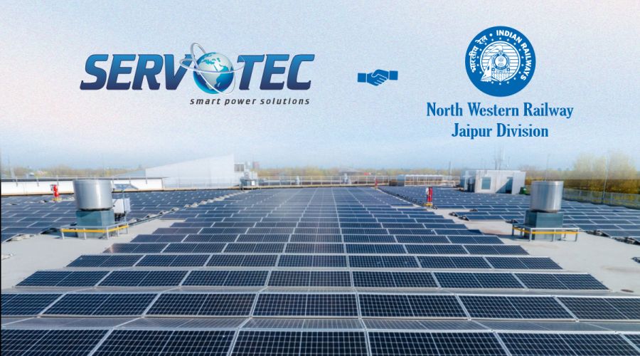 Servotech Secures 7.3 MW On-Grid Solar Rooftop Order from North Western Railway Jaipur Division